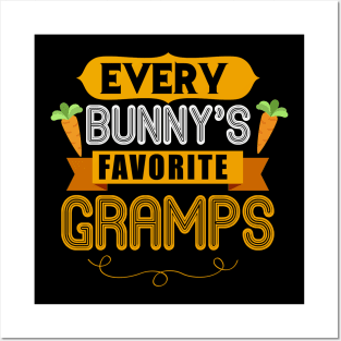 MENS EVERY BUNNYS FAVORITE GRAMPS SHIRT CUTE EASTER GIFT Posters and Art